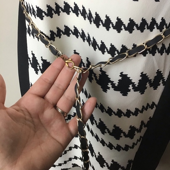 Sandra Darren Geometrical Houndstooth Print Shift Dress - Picture 4 of 7